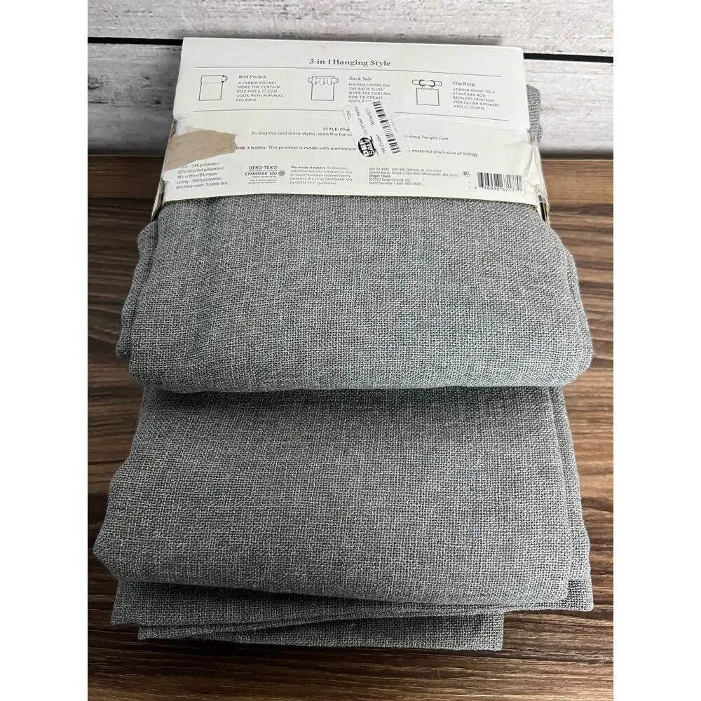 New Threshold Radiant Gray Blackout Aruba (1) Curtain Panel - 50x84